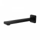 Square Black Bathtub/Basin Water Spout Bath Spout Wall Mounted